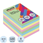 Стикеры Attache Economy 38×51 мм 8 цветов (1 блок, 400 листов)