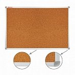 Доска пробковая 70×50 см, алюминиевая рамка, ГАРАНТИЯ 10 ЛЕТ, РОССИЯ, BRAUBERG