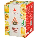 Чай зеленый в пирамидках NIKTEA Имбирный Тропик, 15×2.7гр