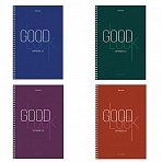 Тетрадь А4, 120 л., BRAUBERG, гребень, клетка, обложка твердая, «Good Luck»