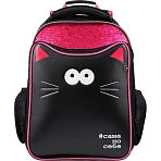 Ранец Комус Класс Stright Котэ Сама по себе, черный, 2 отд, эргоном. Спинка