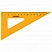 превью Набор чертежный средний ПИФАГОР (линейка 20 см, 2 треугольника, транспортир), прозрачный, неоновый, пакет