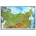 превью Карта России физическая 116×80 см, 1:7.5М, с ламинацией, интерактивная, в тубусе, BRAUBERG