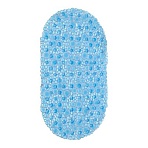 Коврик для ванны противоскользящий 68×37см, «Пузыри», овальный, прозрачно-голубой, ПВХ, PRIMILA