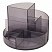 превью Подставка-органайзер BRAUBERG ROUND, 6 отделений, 130×130х90 мм, тонированная серая, 238101