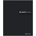Тетрадь А5 96 л., ПЗБМ, скоба, клетка, Soft Touch, брайль 3D, «БлэкТач»