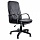 Кресло офисное «Менеджер», кожа, монолитный каркас, черное К-01