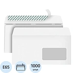 Конверт POSTFIX Е65 стрип,пр.окно110х220 80г/м2, 1000шт/уп