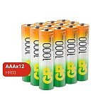 Аккумулятор GP GP100AAAHC-B12 ААА 1000 series (min 950mAh)12 шт