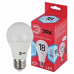 Лампа светодиодная ЭРА, 18(96)Вт, цоколь Е27, груша, нейтральный белый, 25000 ч, LED A65-18W-4000-E27