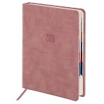 Ежедневник датированный 2026 B6 125×173 мм, GALANT «Vivid», под кожу, розовый