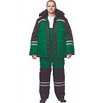 Костюм рабочий зимний муж з03-КПК зел/черн (р.64-66) 170-177