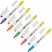 превью Набор текстовыделителей Attache Double (толщина линии 1-4, 6 цветов: желтый, фиолетовый, зеленый, оранжевый, голубой, розовый)