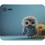 Коврик для мыши Cactus Owl blueрисунок 220×180x2мм CS-MP-P07XS/CS-MPC-P07XS