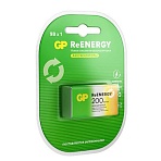 Батарейка аккумуляторная GP ReEnergy Ni-Mh 1 шт., «Крона» (20R8H 9V), 200 mAh