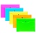 превью Папка-конверт на кнопке Berlingo «Neon» А4, 200мкм, ассорти неоновых цветов