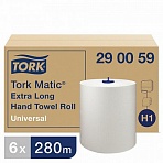 Полотенца бумажные в рулонах Tork Matic Universal Н1 1-слойные 6 рулонов по 280 метров (артикул производителя 290059)