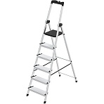 Стремянка алюминиевая 6ст. с лотком, 12см ступенька, Zalger, арт. 211-6