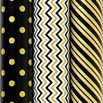 Бумага упаковочная мелованная НАБОР 3 шт., «Golden Pattern», 70×100 см, 3 дизайна, ЗОЛОТАЯ СКАЗКА