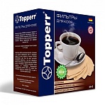 Фильтр TOPPERR №4 для кофеварок, бумажный, неотбеленный, 300 штук