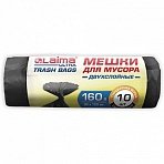 Мешки для мусора LAIMA «ULTRA» 160 л черные 10 шт. прочныеПВД 30 мкм90×120 см607694