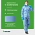 превью Комбинезон одноразовый с капюшоном Lakeland SafeGard 76 синий 45 г/кв.м (размер 48-50, L, ESB428)