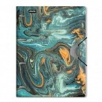 Бизнес-тетрадь Attache Selection Fluid A4 120 листов бирюзовая в клетку на кольцах (230×305 мм)