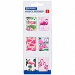 Закладки для книг МАГНИТНЫЕ, «FLAMINGO», набор 6 шт., 35×25 мм, BRAUBERG