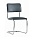 Конференц-стул Samba silver черный (искусственная кожа/вишня/металл серебристый)