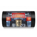 Мешки для мусора на 120 л Броня черные (ПВД, 60 мкм, в рулоне 10 шт, 70×110 см)