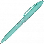 Ручка шариковая масляная Attache Romance синяя (зеленый корпус, толщина линии 0.6 мм)