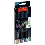 Карандаши цветные Faber-Castell «Black Edition», 12цв., металлик, трехгран., черное дерево, заточен., картон. 