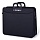 Портфель-сумка пластиковый BRAUBERG, А4+, 375х305х60 мм, на молнии, бизнес-класс, 4 отделения, 2 кармана, черный