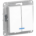 Выключатель 2-кл. СП AtlasDesign 10А IP20 10AX с инд. бел. SE ATN000153