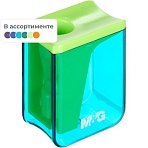 Точилка ручная MG, 1 отв., контейнер, ассорти