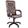 Кресло руководителя Helmi HL-E80 «Ornament», экокожа коричневая, мягкий подлокотник