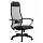 Кресло офисное МЕТТА «SU-B-10» хромткань-сеткасиденье и спинка мягкиечерное