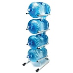 Стойка стеллаж для хранения воды на 4 бутыли по 19 литров, металл, 98833