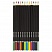 превью Карандаши цветные BRAUBERG, 12 цветов, черный корпус, заточенные, высшее качество, живопись