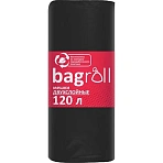 Мешки для мусора пвд 120 л 25 м км 25шт/рул черные 70×110см_мв 0236