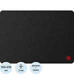 Коврик для мыши Defender Black S 250×350x3 мм, игровой ткань+резина (50017)