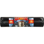Мешки для мусора ПВД 180л 60мкм 10шт/рул черн 90×110см Броня