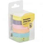 Набор клейких декоративных лент MESHU «Macaron», 6шт