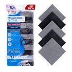 Салфетки из МИКРОФИБРЫ 30×30 см, GRAY & BLACK, big pack, КОМПЛЕКТ 10 штук, 180 г/м2, LAIMA HOME