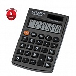 Калькулятор карманный Citizen SLD-200NR, 8 разр., двойное питание, 62×98×10мм, черный