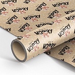 Упаковочная бумага крафт 70×100см, MESHU «Don't worry», 70г/м2