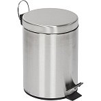 Ведро мусорное с педалью и доводчиком Luscan 5л, матовое, нерж сталь