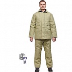 Костюм сварщика брезентовый утепленный хаки (размер 52-54, рост 182-188)
