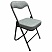 превью Стул складной для дома и офиса РС04К комфортчерный каркасрогожка светло-серая