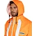 превью Плащ сигнальный влагозащитный Waterproof Line Extra-V-ПЛ плащёвая ткань с ПВХ покрытием на молнии оранжевый с СОП (размер 112-116 (56-58), рост 170-176)